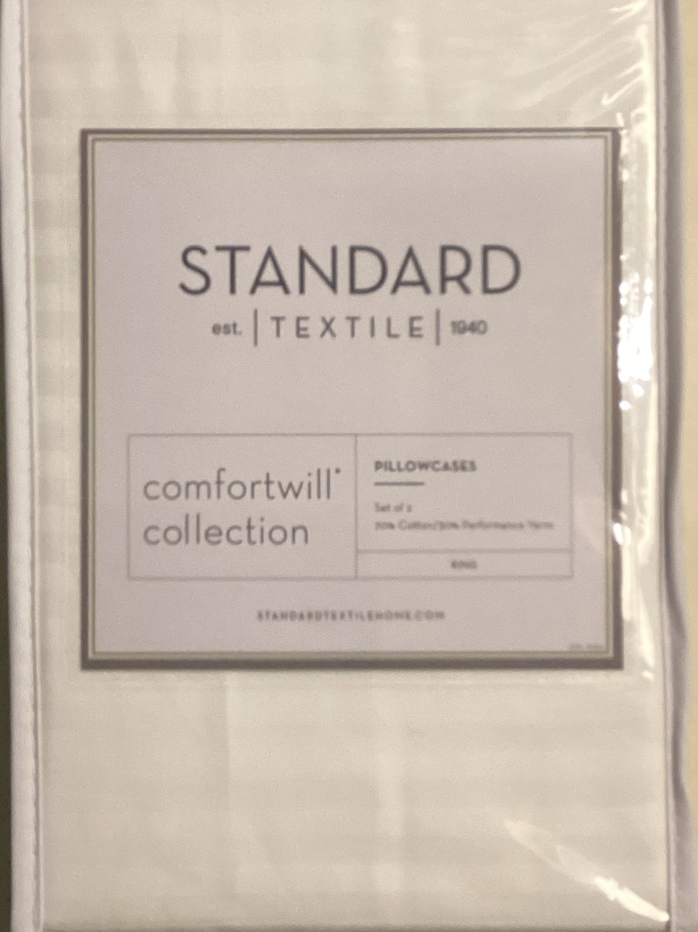 STANDARD Textile Comfortwill Collection Pillowcases - White
